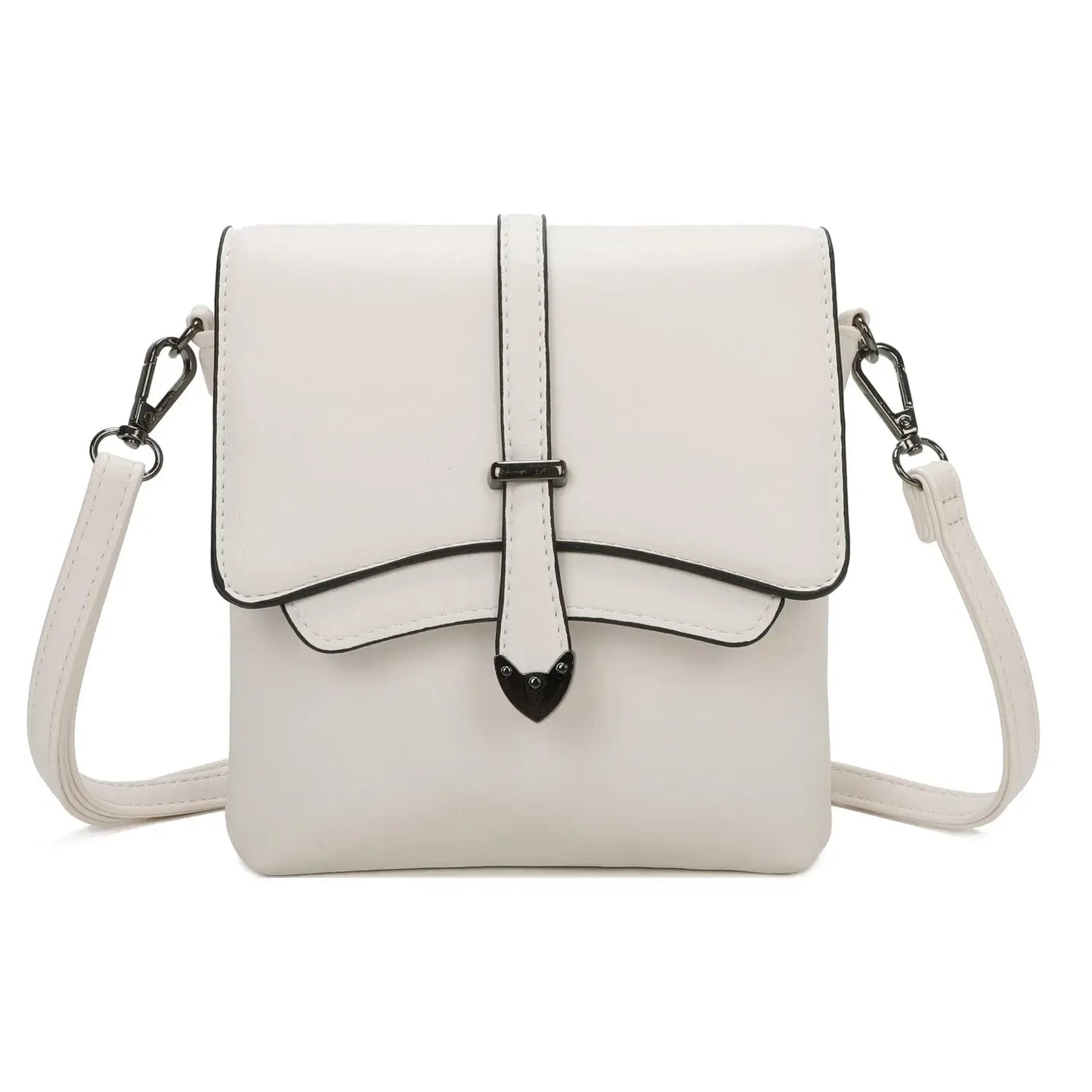 Superbia - Small 3 Compartment Retro Cross Body Bag Shoulder Bag-9129: Cream