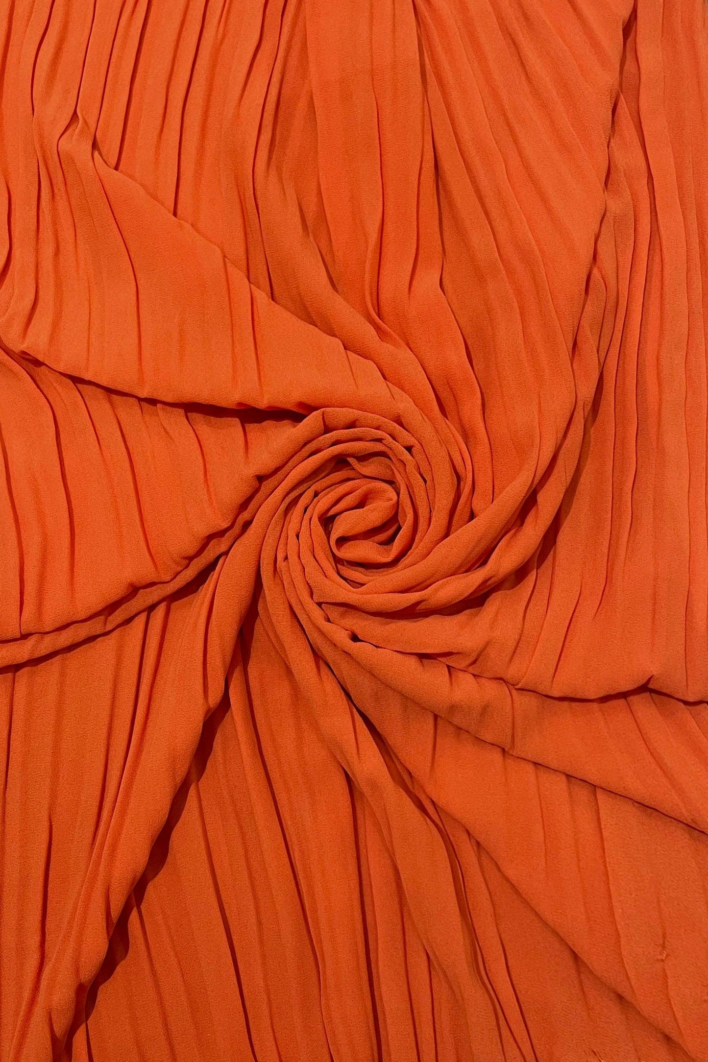 Fashion Scarf World - Plain Pleated Chiffon Cover Up: Red