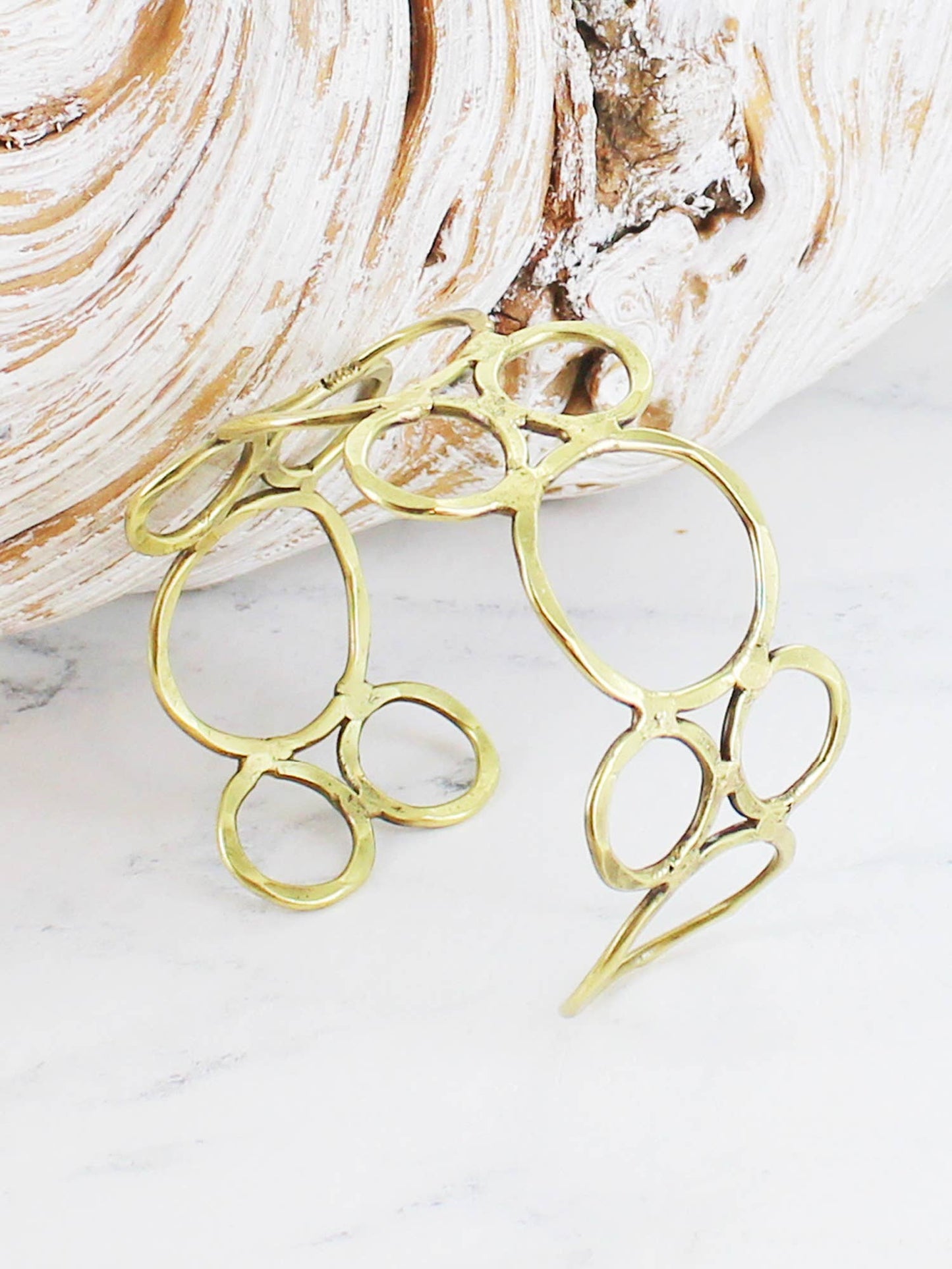 Suzie Blue - BEATEN OPEN RING CUFF