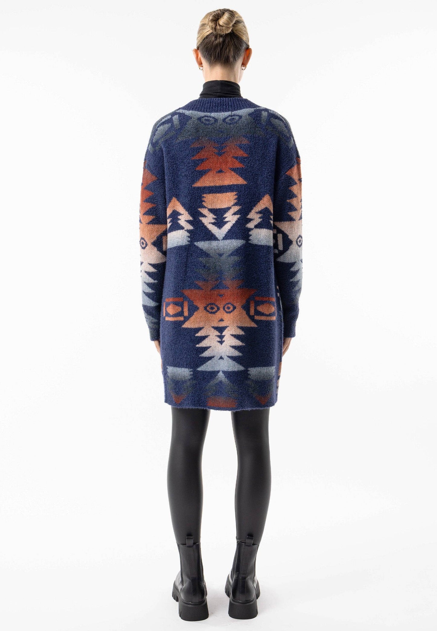 ANGELEYE - Californian Knit Longline Open Cardigan: California / M/L