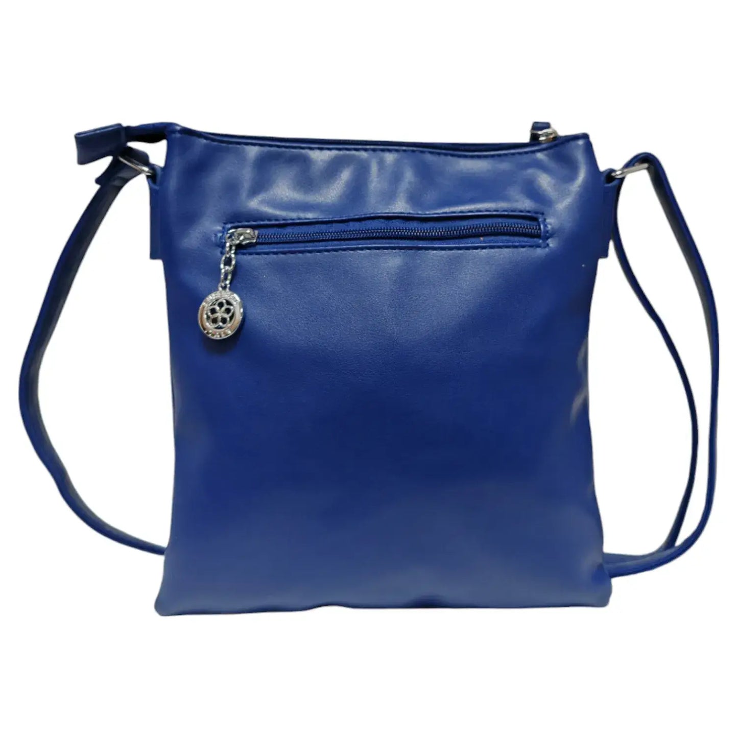 Soft Pu Silver-toned Cross Body Bag Shoulder -Black
