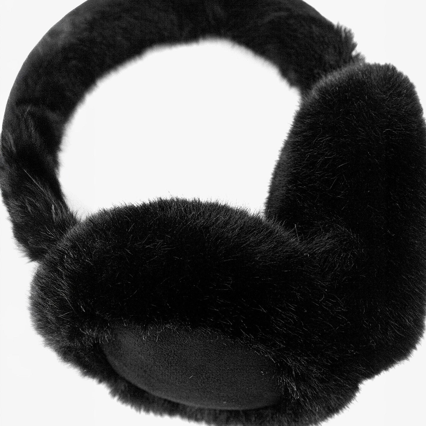 Sarta Accessories - Ozzie Black Faux Fur Earmuffs: One-size