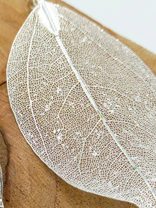 Jess & Lou - Filigree Leaf Drop Earring in Silver ER032S