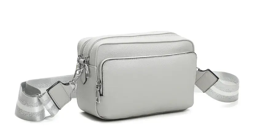 Strathurie - Crossbody Bag with Canvas Strap White 0925