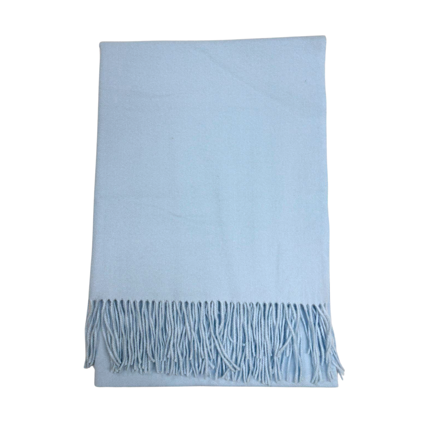 Lili Scarves - Classic Plain Cashmere Blend Scarf with Tassels: Navy