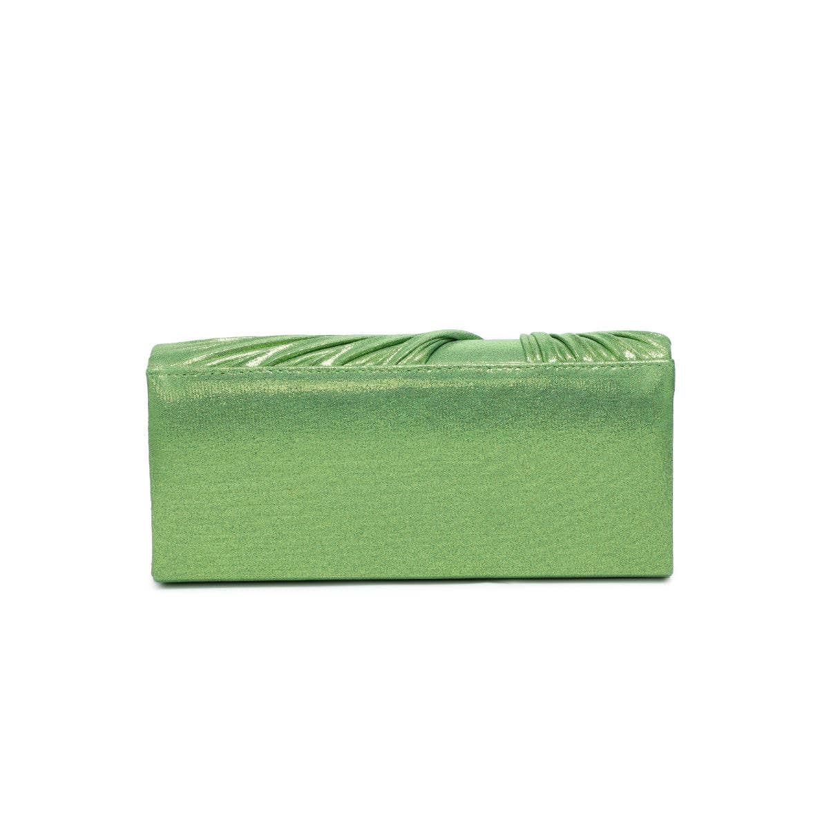 Diamante Pin On The Flap Over Cover Satin Clutch Bag: Blue
