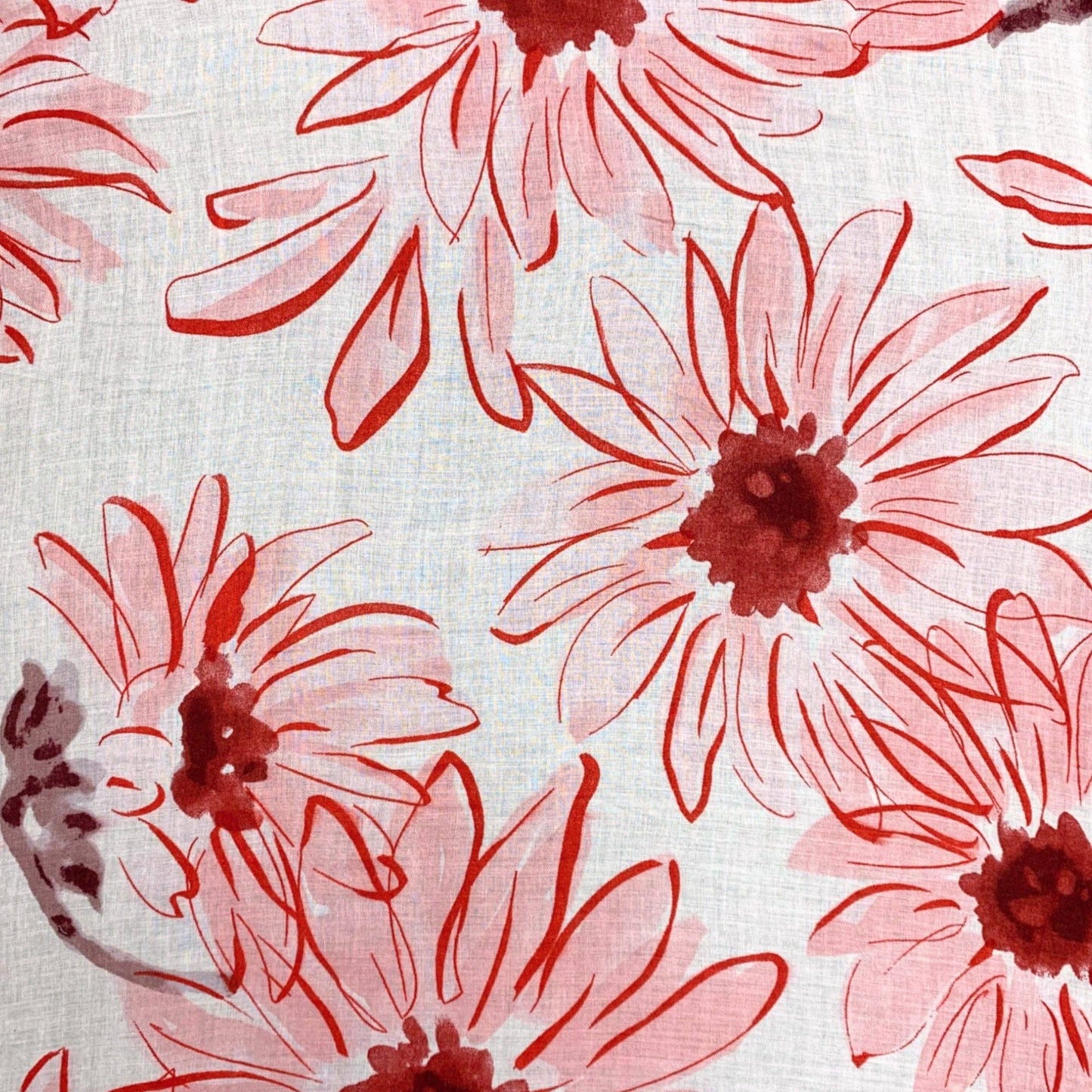 Lili Scarves - Big Daisy Print Scarf: Blue