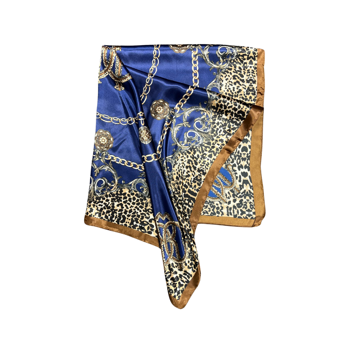 Lili Scarves - Leopard Print Pattern Silk Touch Square Scarf: Pink