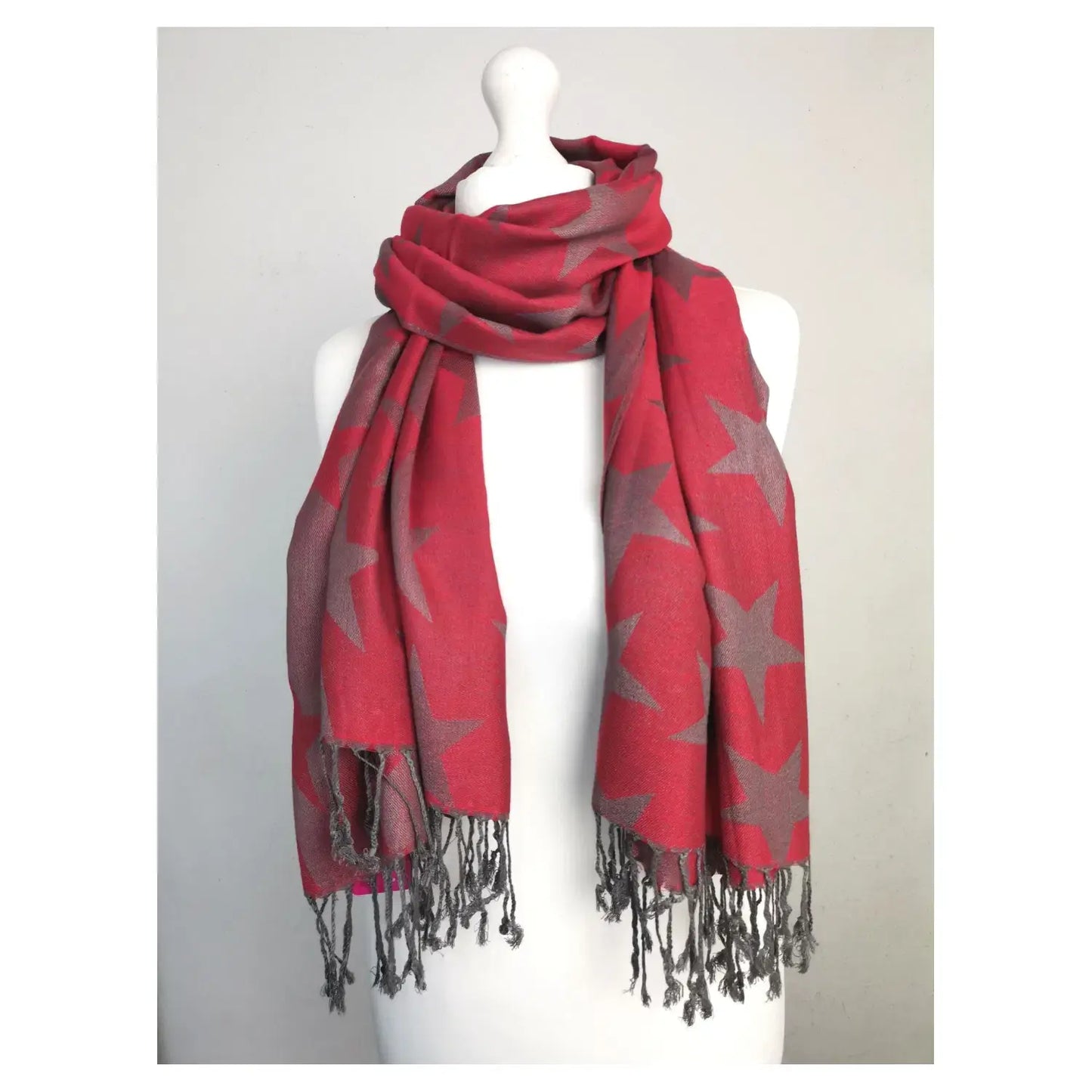 Super Soft Reversible Pashmina scarf /Shawl- Star Navy