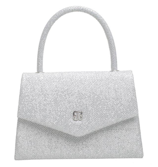 Bessie London - TOP HANDLE SPARKLE EVENING BAG: Navy