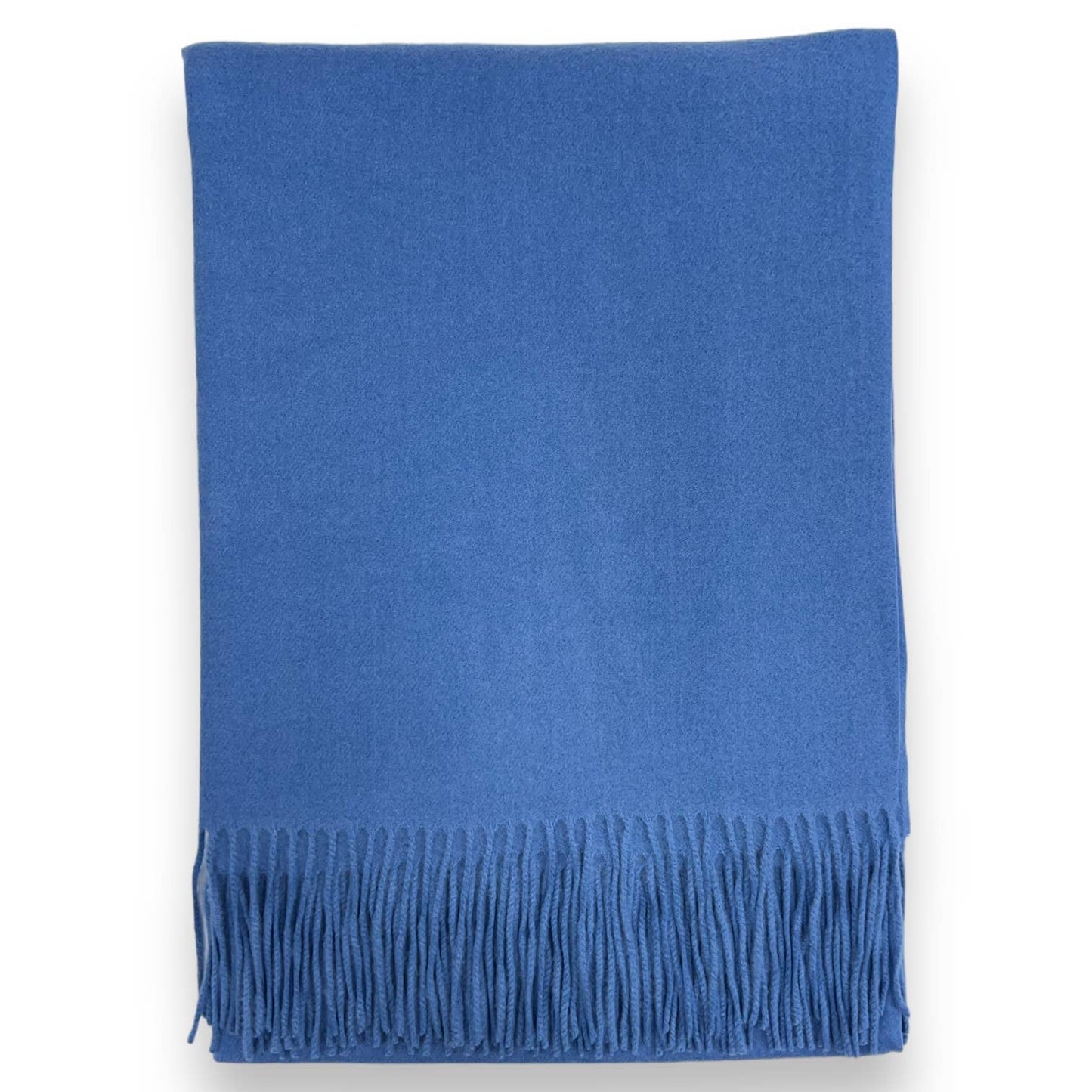 London Scarves - Classic Plain wool Blend with Tassels 300 gr + : Red