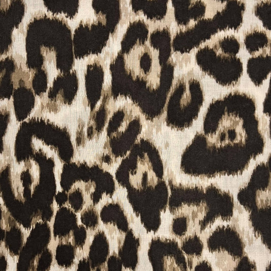 London Scarves - Classic leopard print scarf: Taupe