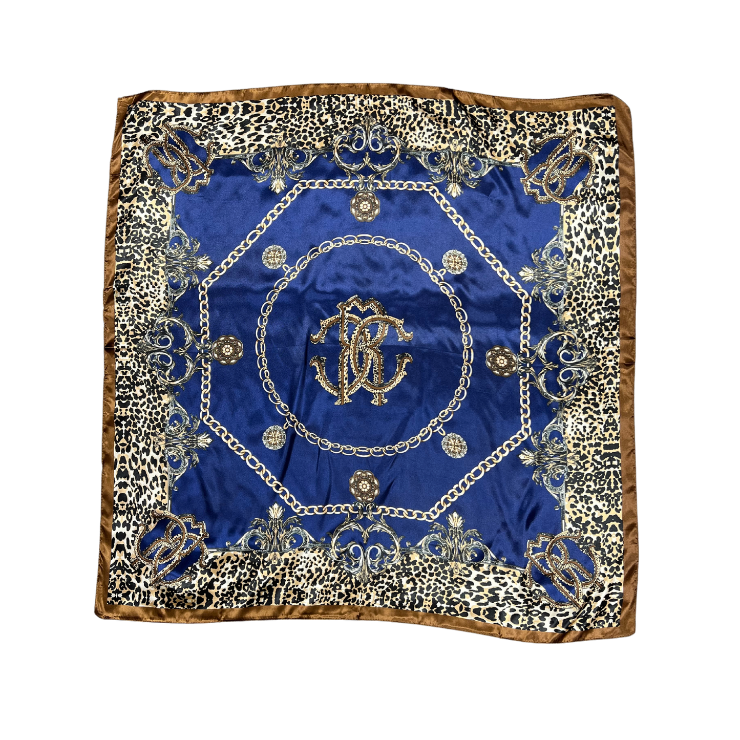 Lili Scarves - Leopard Print Pattern Silk Touch Square Scarf: Pink