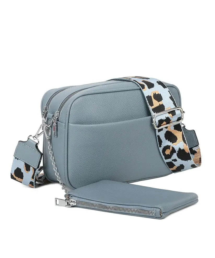 Strathurie - Crossbody Bag with Canvas Strap Sky Blue 505