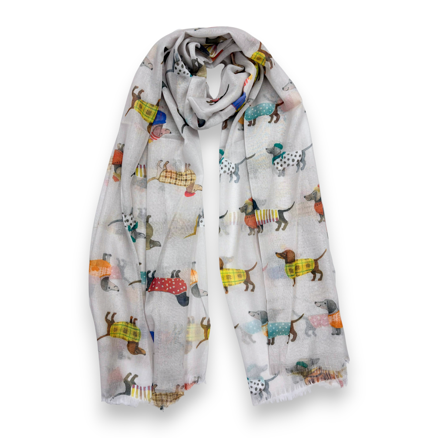 Lili Scarves - Fashion Dogs Digital Print Scarf: Black