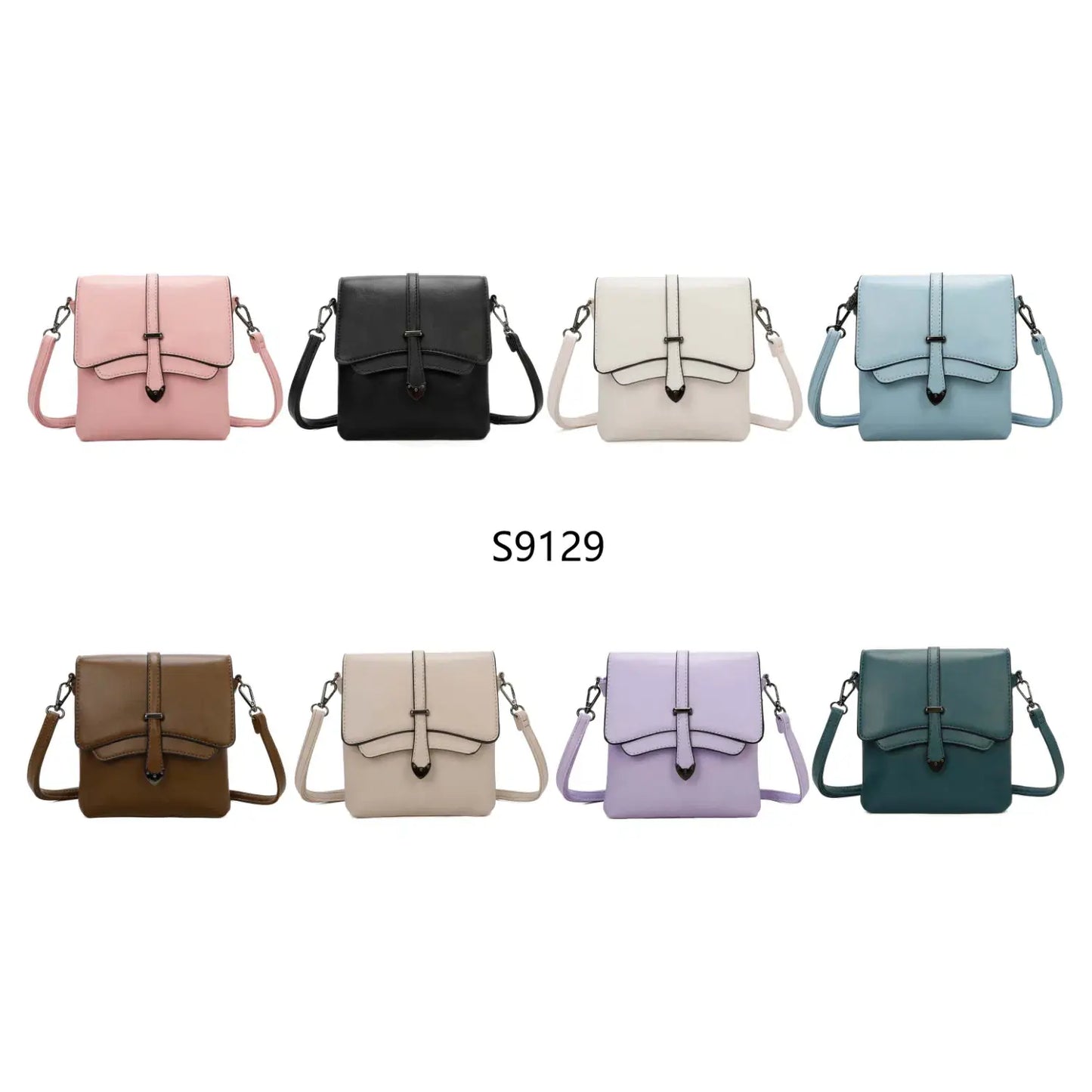 Superbia - Small 3 Compartment Retro Cross Body Bag Shoulder Bag-9129: Off-White