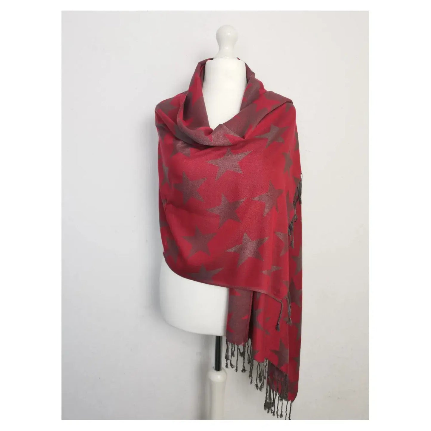 Super Soft Reversible Pashmina scarf /Shawl- Star Turquoise