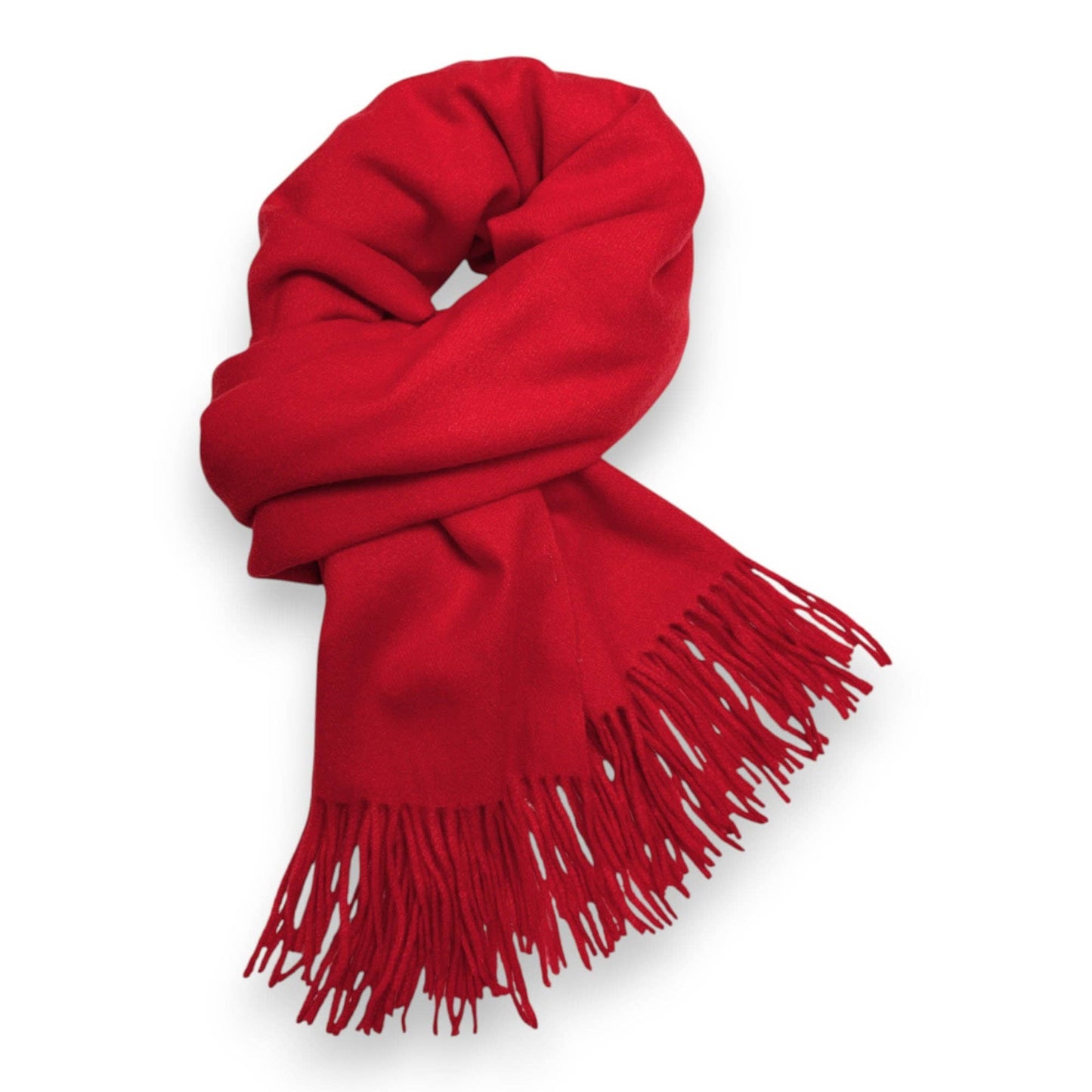 Lili Scarves - Premium Wool Blend Winter Scarf: Red