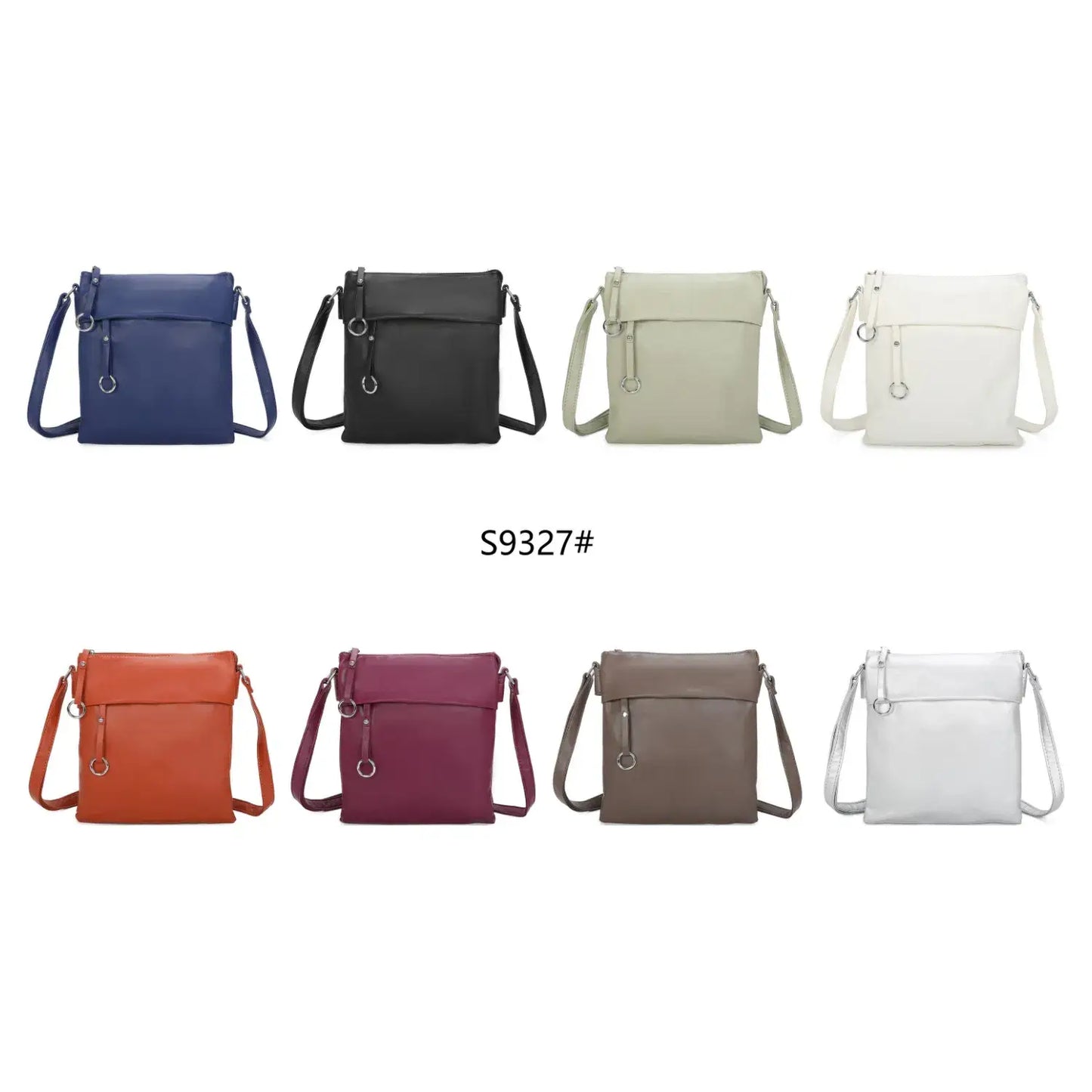 Soft Pu Silver-toned Cross Body Bag Shoulder -Blue