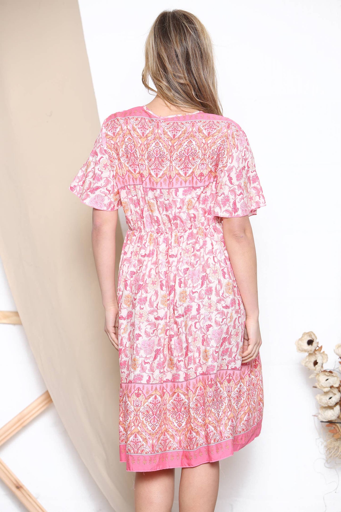 Lucy Sparks - Short sleeve midi dress: Mint