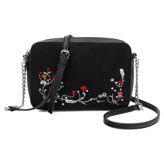 Superbia - Crossbody bag with embroidered details 5878: Red