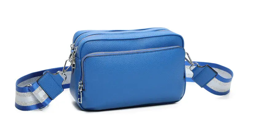 Strathurie - Crossbody Bag with Canvas Strap Silver 0925