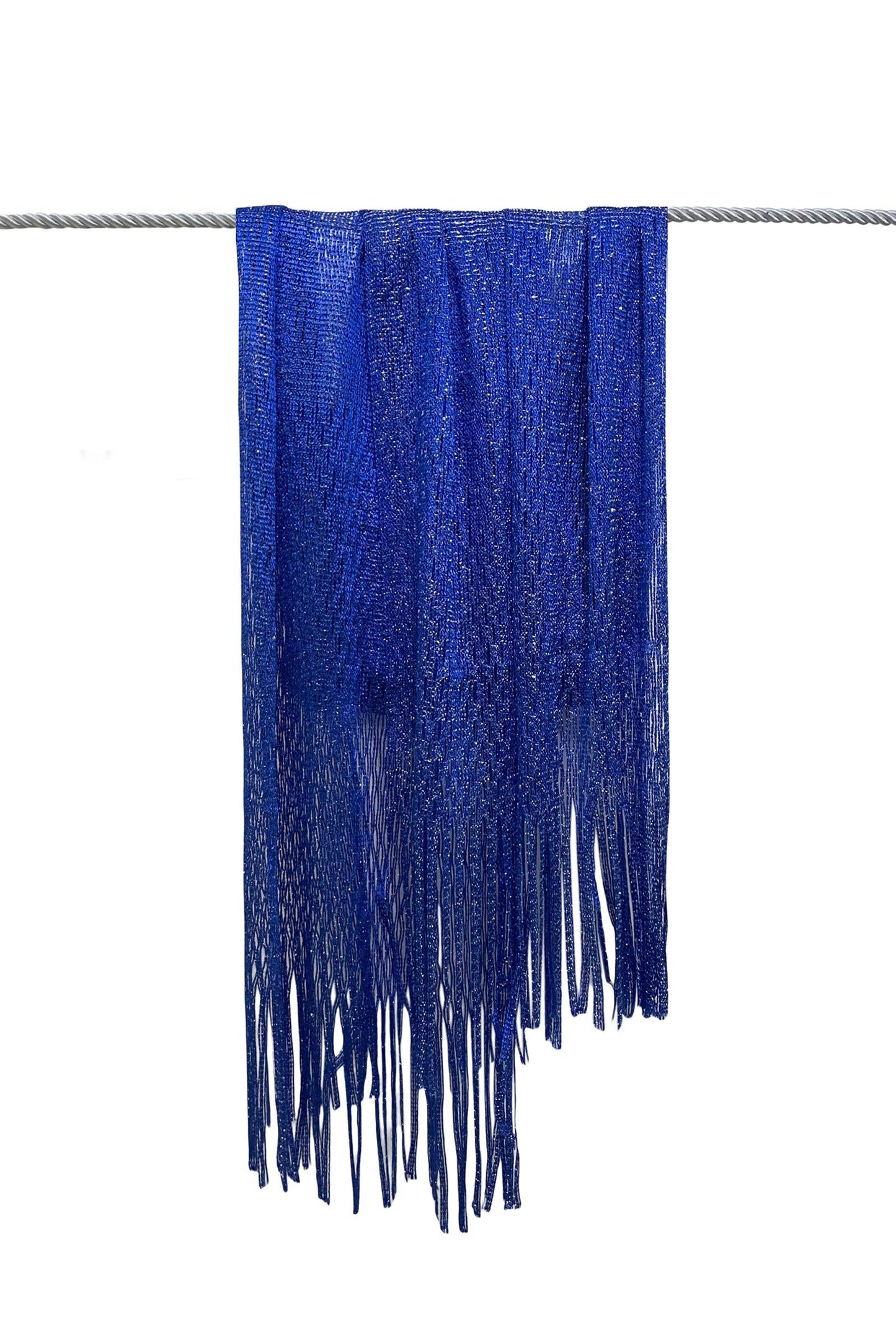 Fashion Scarf World - Summer Mesh Tassel Scarf/ Shawl: Black