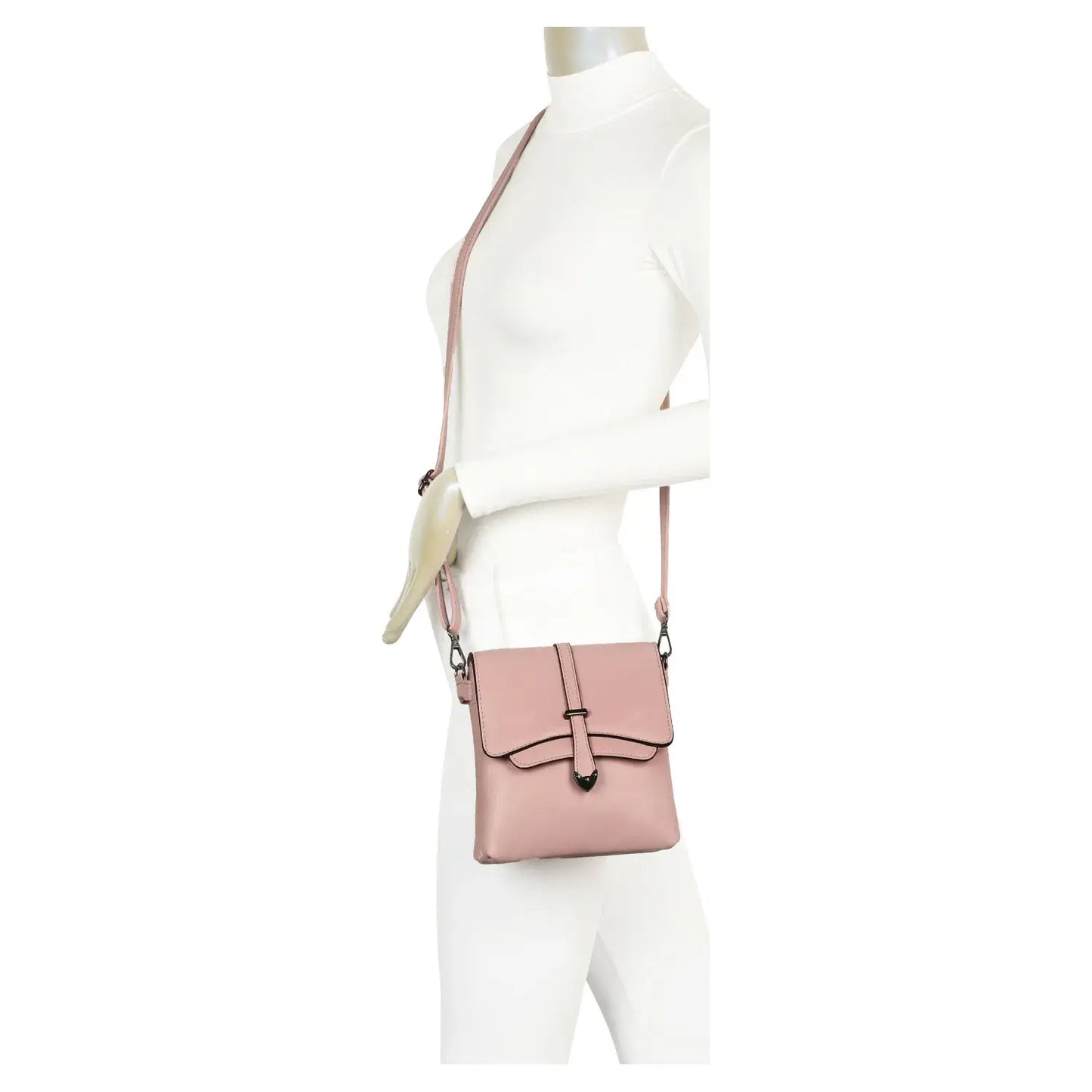Superbia - Small 3 Compartment Retro Cross Body Bag Shoulder Bag-9129: Cream