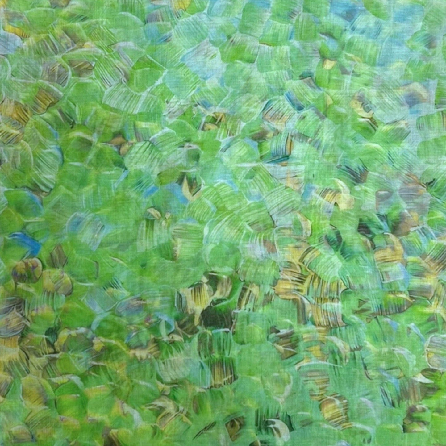 Lili Scarves - Vibrant Mosaic Print Scarf: Green