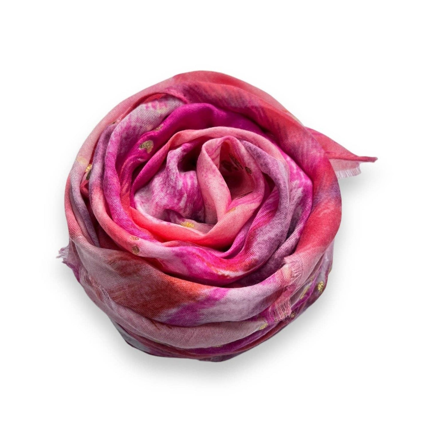 Lili Scarves - Colourful Wave Scarf Finished with Fringes: Purple
