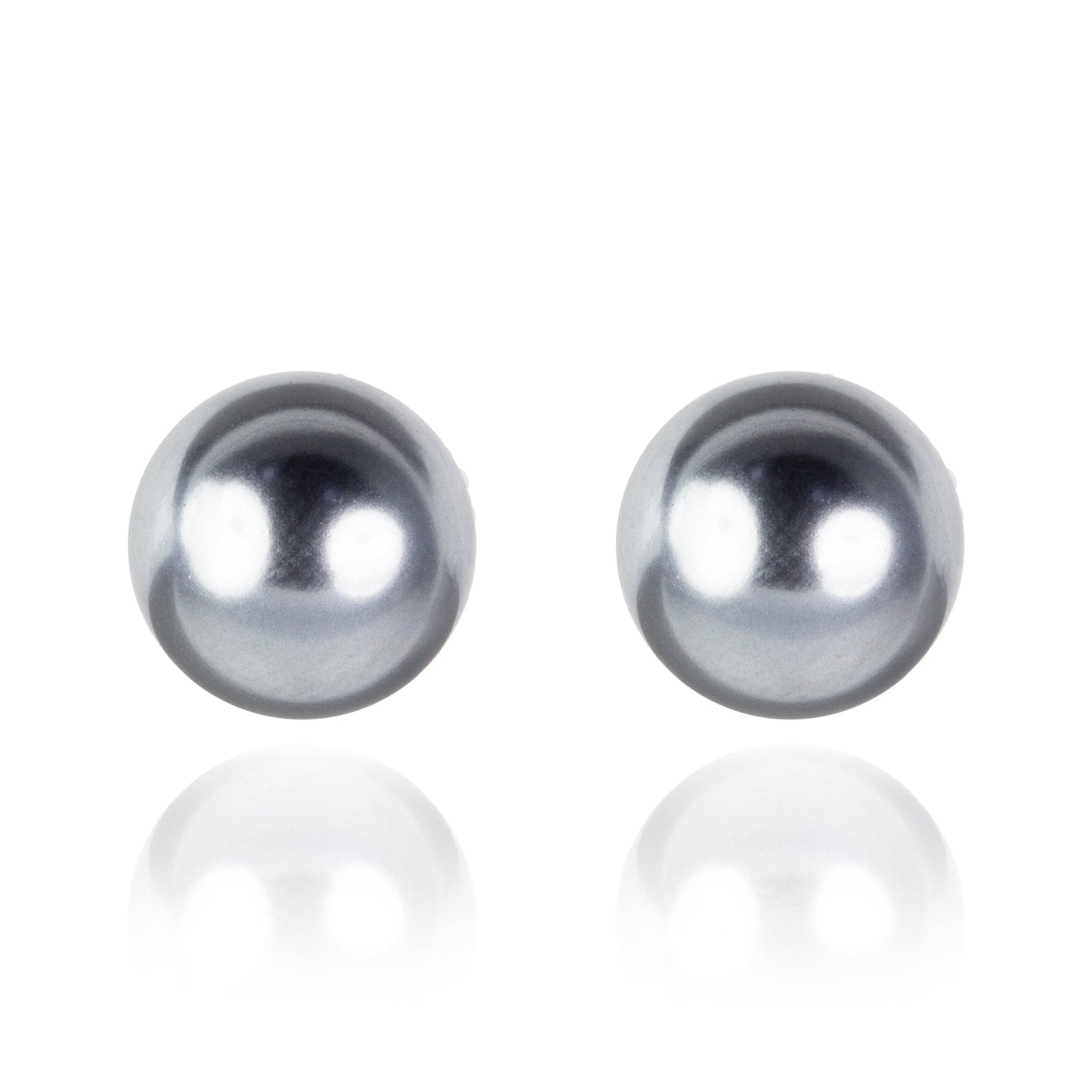 D&X Ltd - Audrey Mother of Pearl Stud Earrings: Cream & Silver