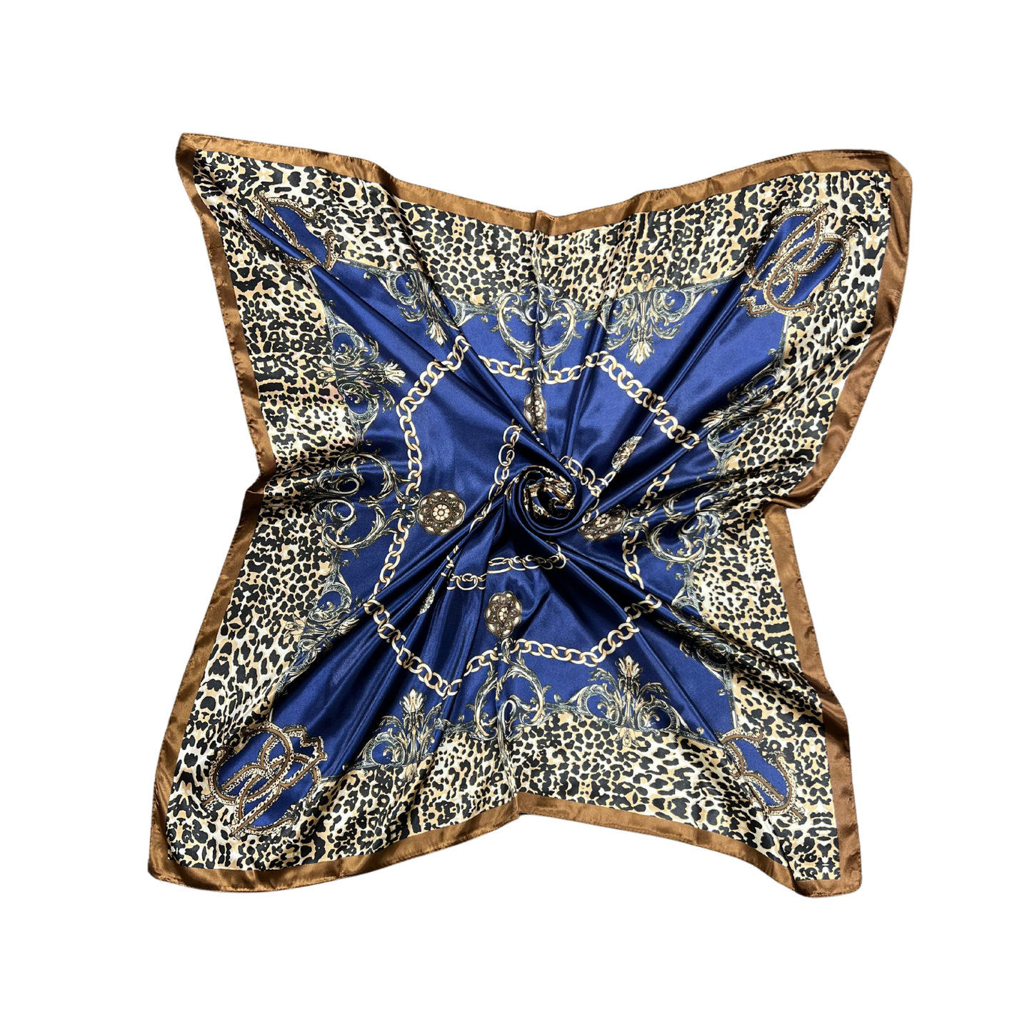 Lili Scarves - Leopard Print Pattern Silk Touch Square Scarf: Pink