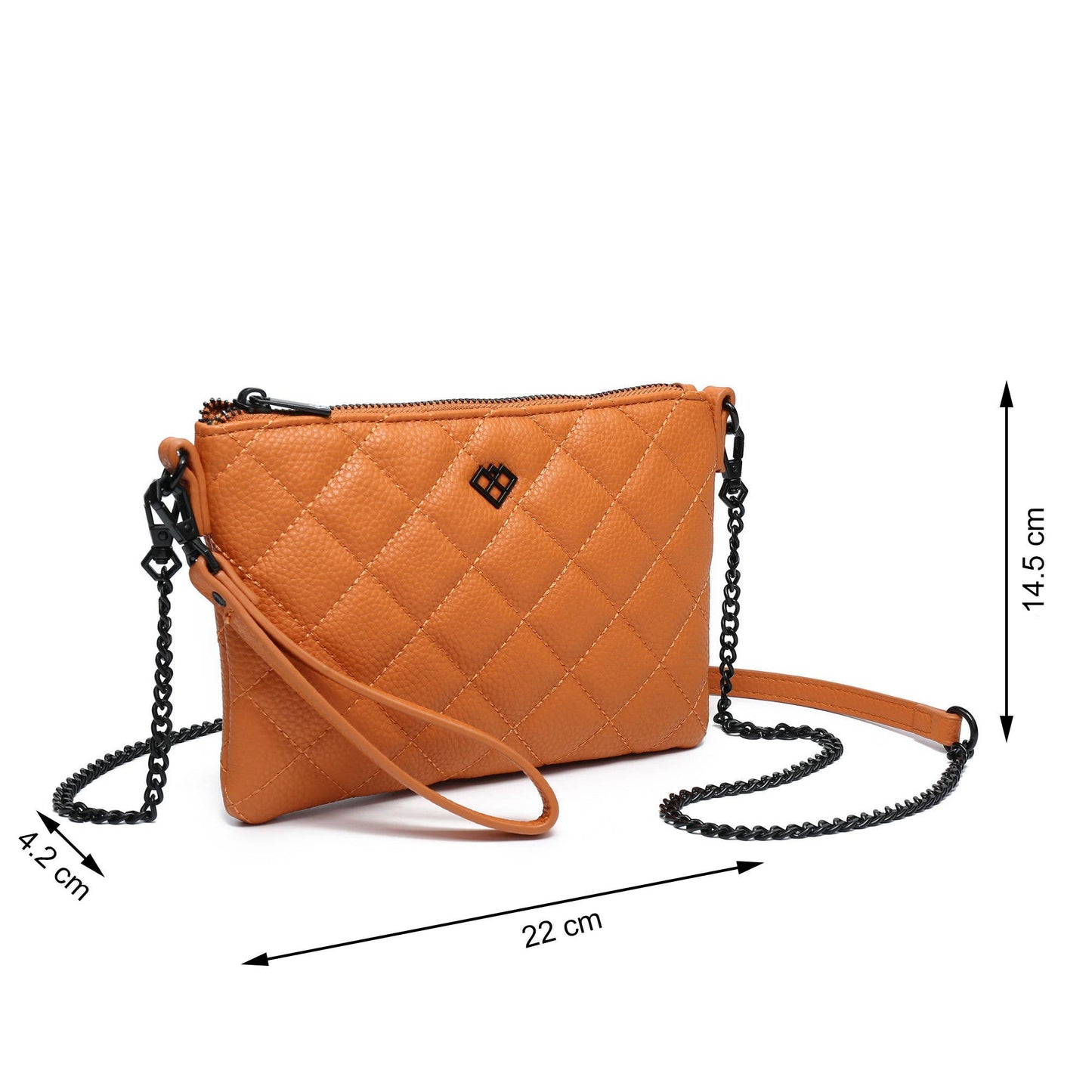 Quilted Diamand Pattern Grab Bag/ Crossbody Bag: Green