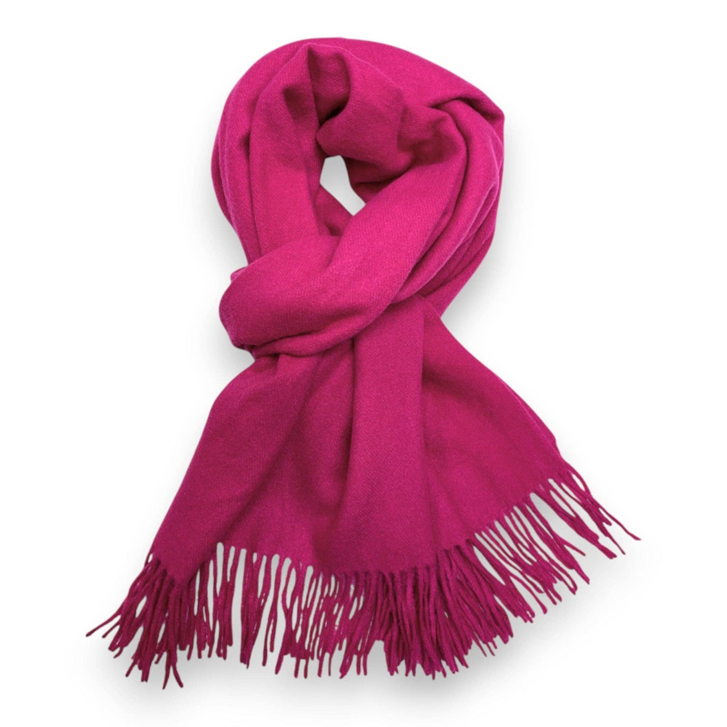 Lili Scarves - Premium Wool Blend Winter Scarf: Red