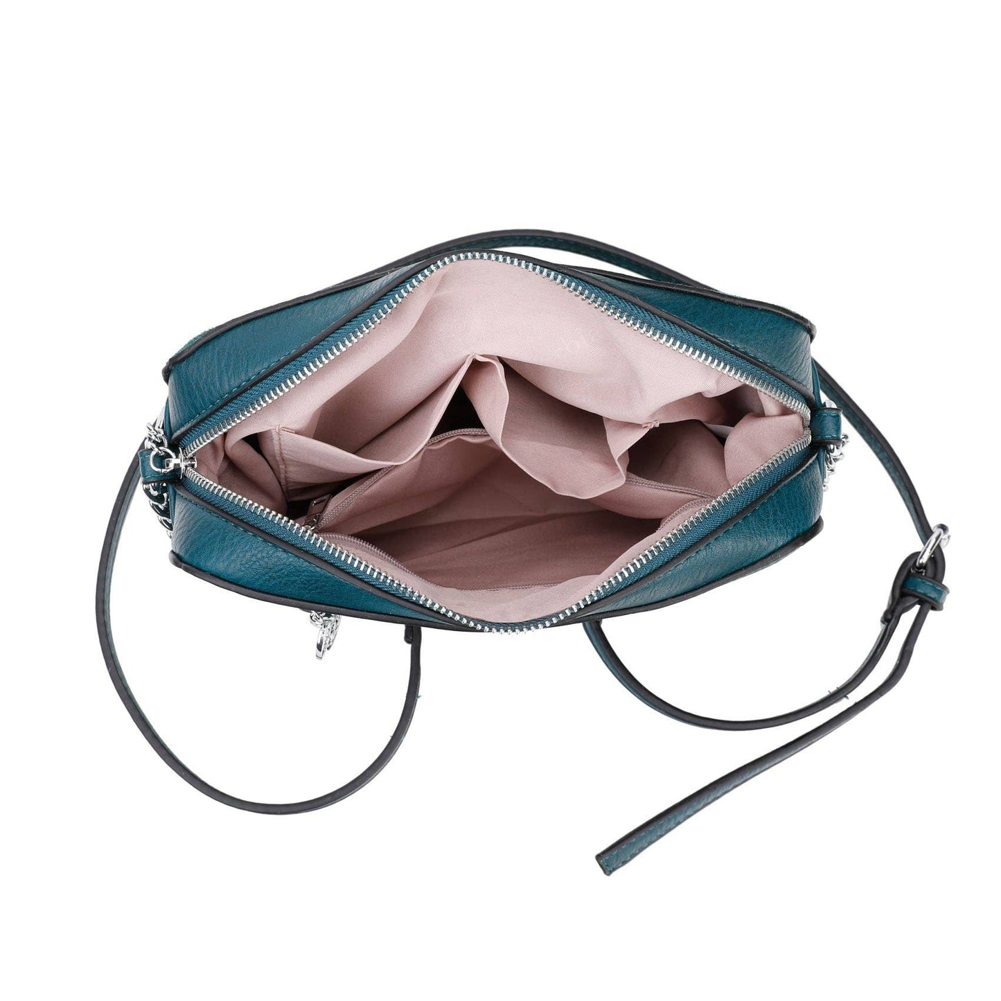 Superbia - Crossbody bag with embroidered details 5878: Red