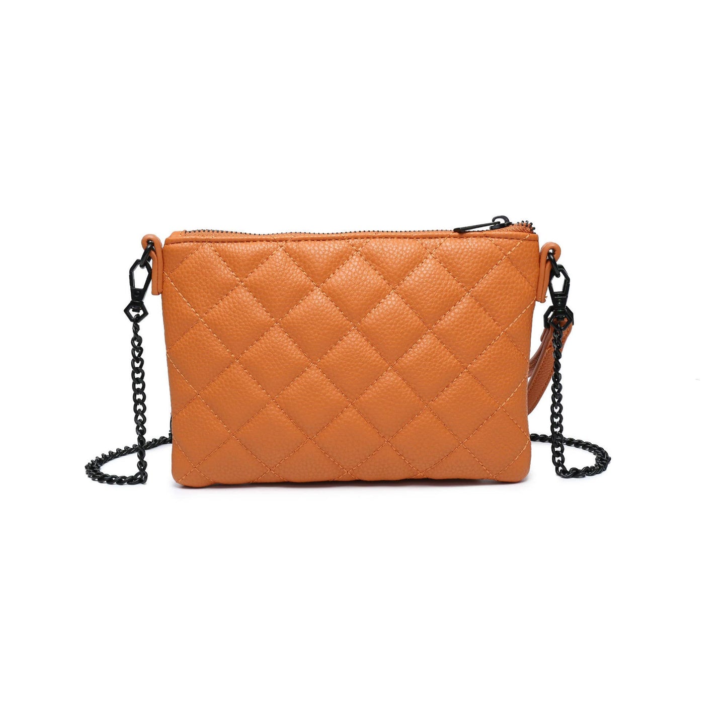 Quilted Diamand Pattern Grab Bag/ Crossbody Bag: Beige