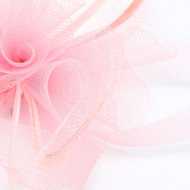 Inca UK - Style Natasha. Pink Net Fascinator.