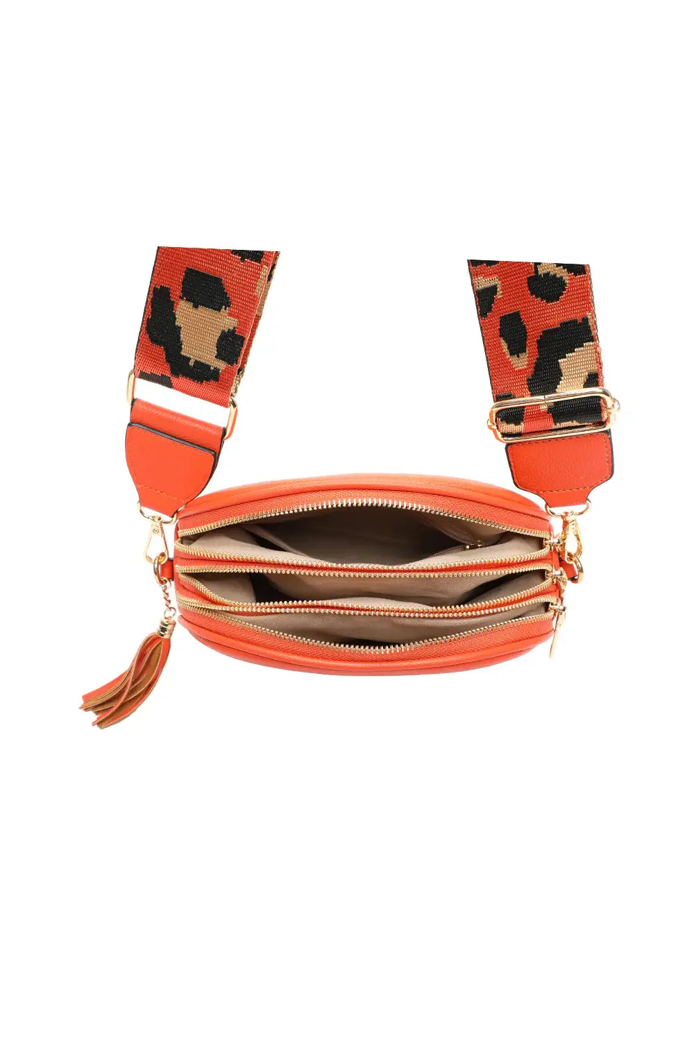 Strathurie - PU Camera Bag 3 Zip 706-S Orange