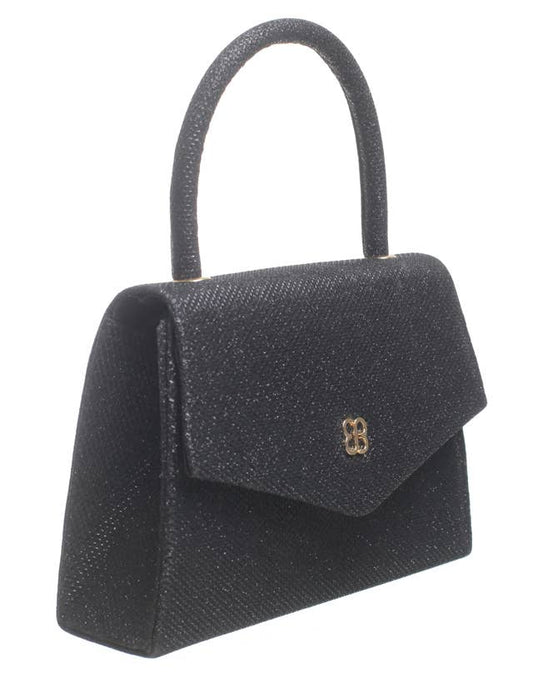 Bessie London - TOP HANDLE SPARKLE EVENING BAG: Navy