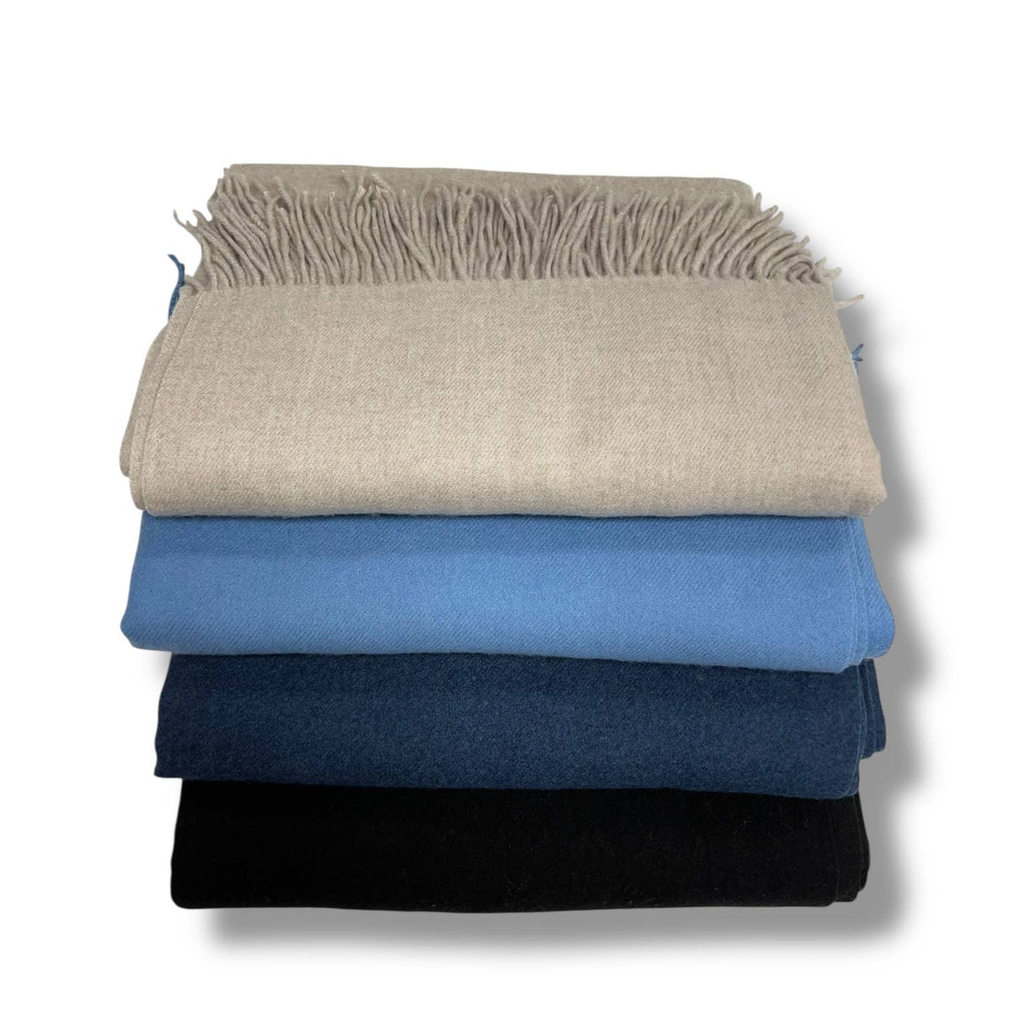 London Scarves - Classic Plain wool Blend with Tassels 300 gr + : Red