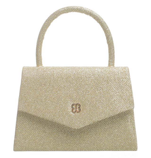 Bessie London - TOP HANDLE SPARKLE EVENING BAG: Navy