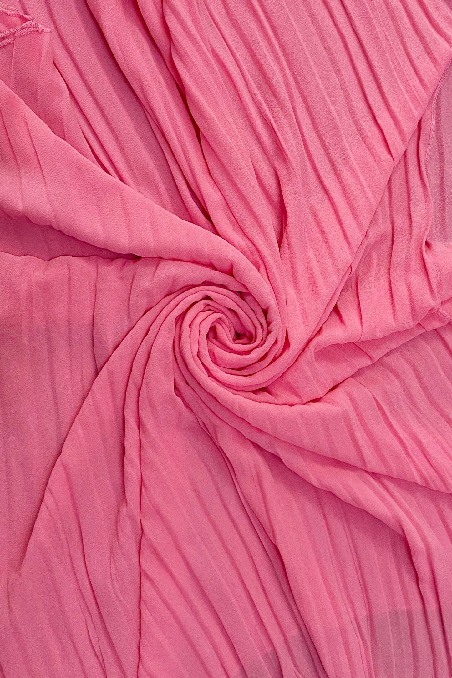 Fashion Scarf World - Plain Pleated Chiffon Cover Up: Red