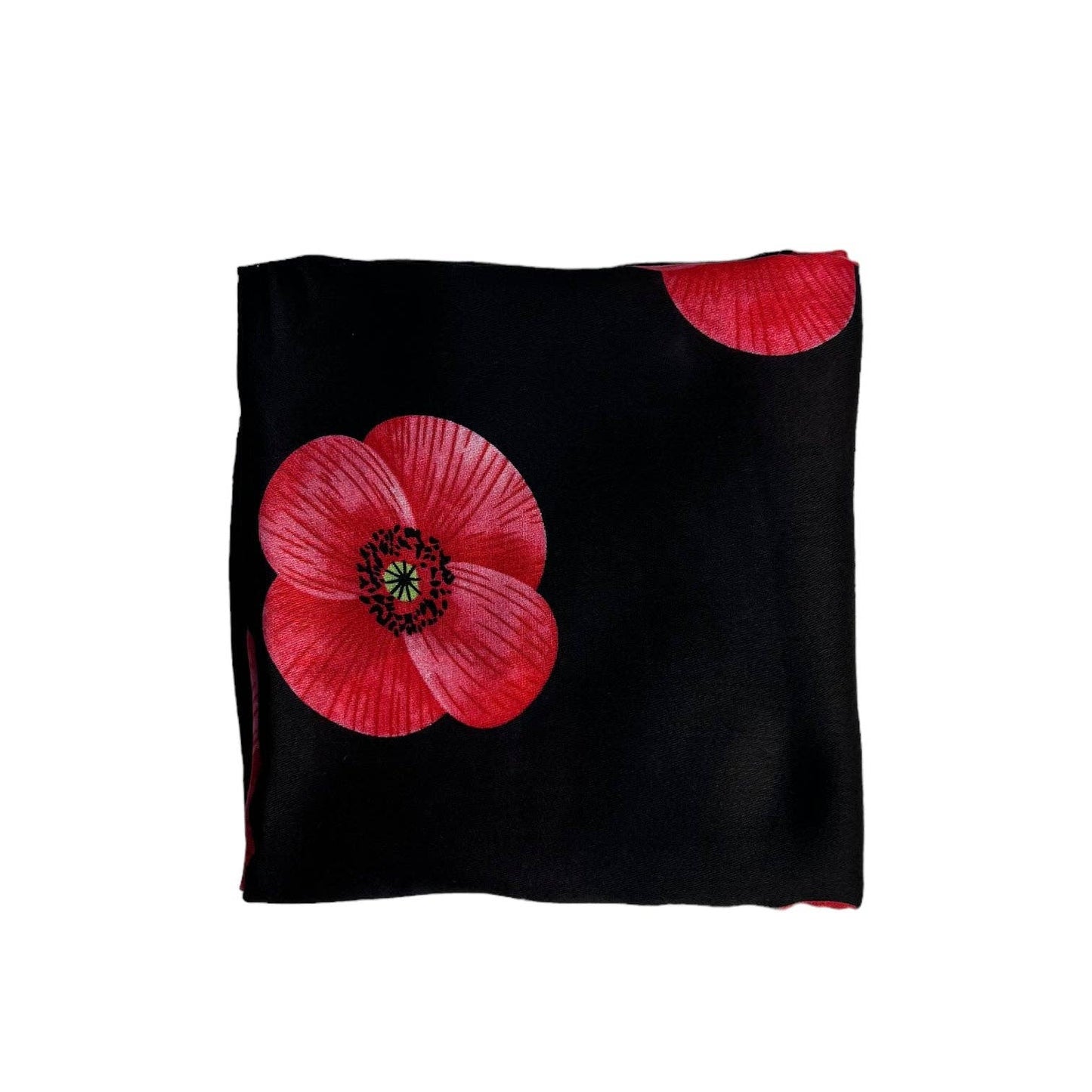 Lili Scarves - Poppy Printed Scarf: Navy
