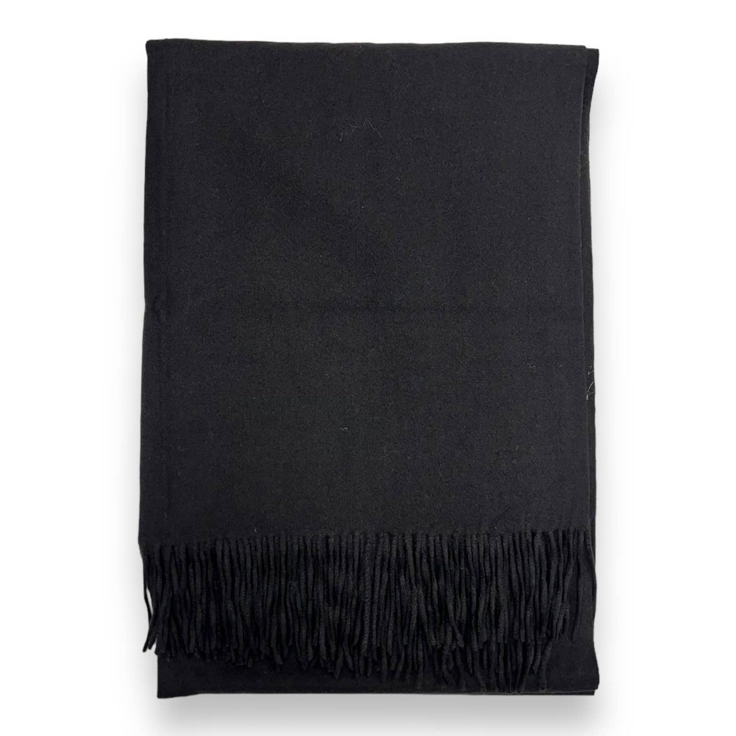 London Scarves - Classic Plain wool Blend with Tassels 300 gr + : Red