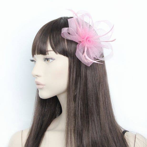 Inca UK - Style Natasha. Pink Net Fascinator.