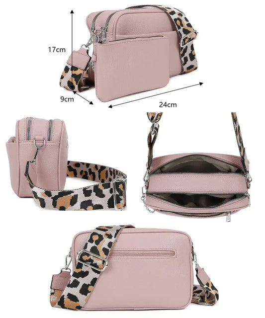 Strathurie - Crossbody Bag with Canvas Strap Sky Blue 505