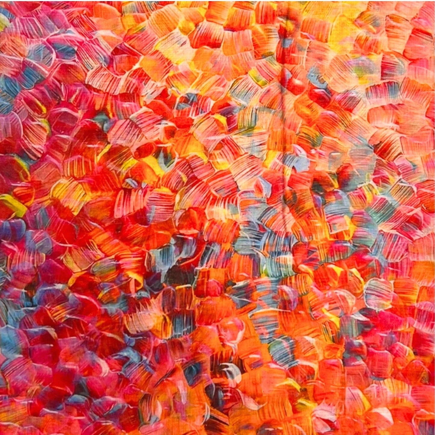 Lili Scarves - Vibrant Mosaic Print Scarf: Green