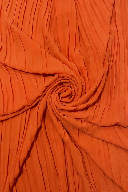 Plain Pleated Chiffon Cover Up: Peach