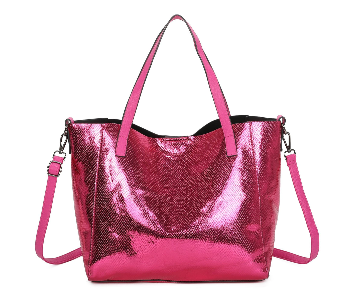 Superbia - Superbia  Shining Tote 2 in 1 Bag in Bag Travel Bag-9335: Silver