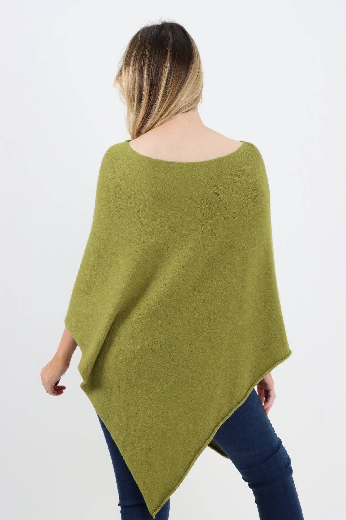 Italian Knitted Lagenlook Star Poncho: Camel / One Size To Fit UK 8-18